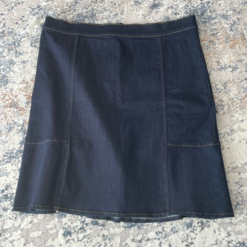 NWOT *‎ Ann Taylor Navy Denim A-Line Skirt
